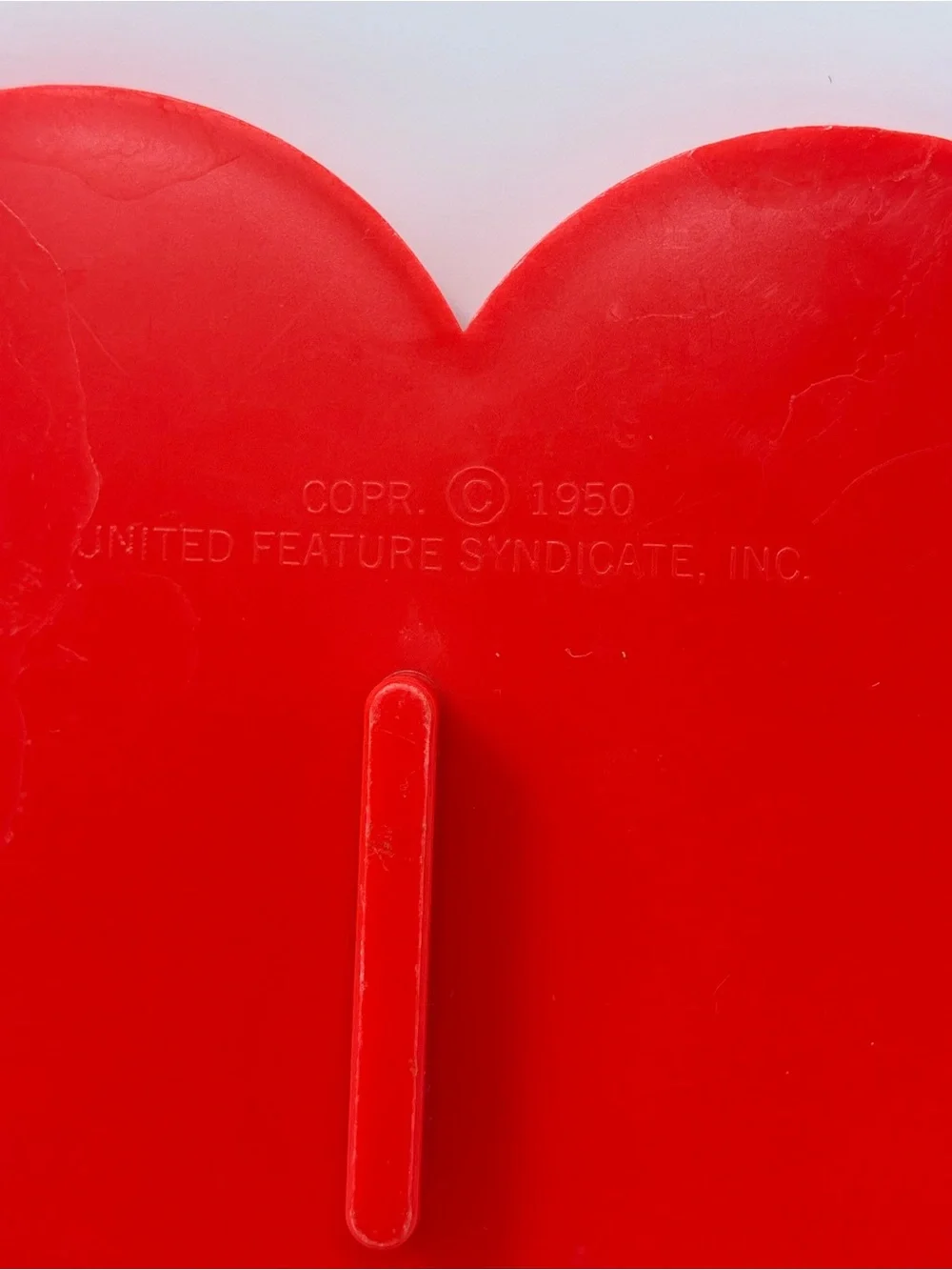 Vintage 70's Snoopy & Charlie Brown Red Heart Valentine Cookie Cutter 4.5”